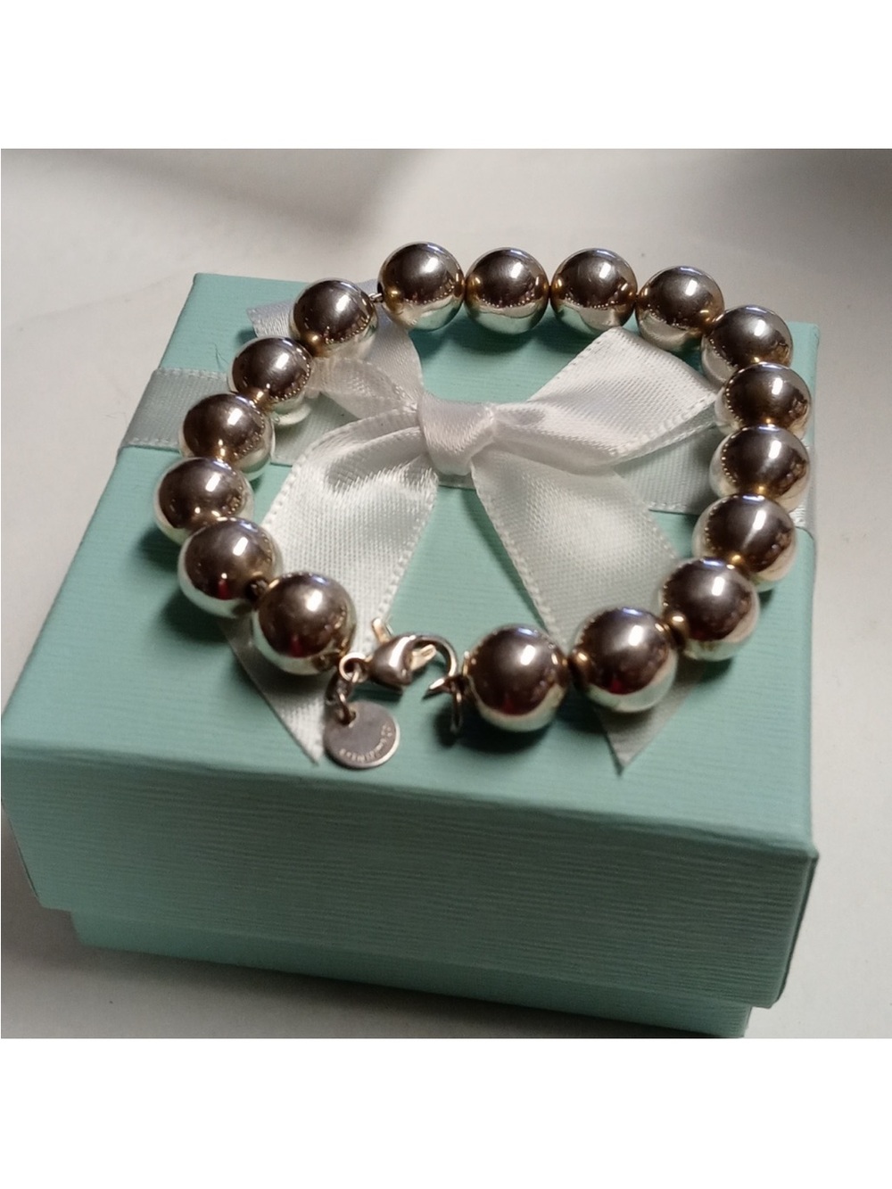 TIFFANY & CO CLASSIC 10MM BEADED BALL BRACELET - Picture 15 of 16